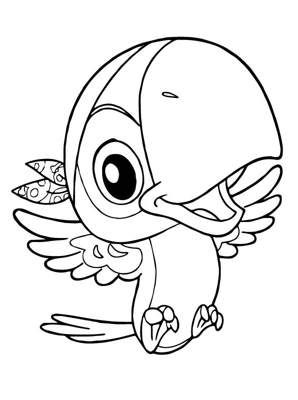 Kids-n-fun.com | Create personal coloring page of Parrot 09 coloring page